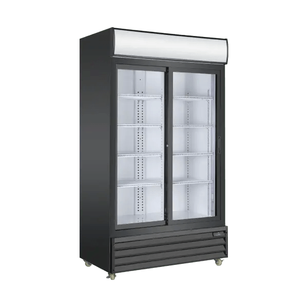 G93YBM2F-HC Two Sliding Glass Door Refrigerator - 40" Width