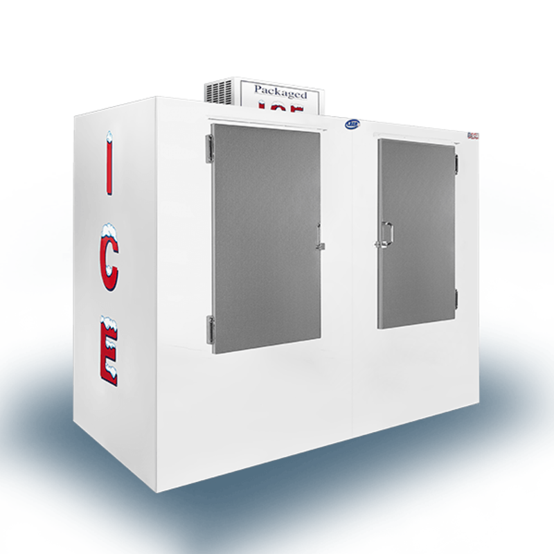 Leer TD155UASP 155 Cu. Ft. High-Capacity Outdoor Ice Merchandiser with Solid Doors