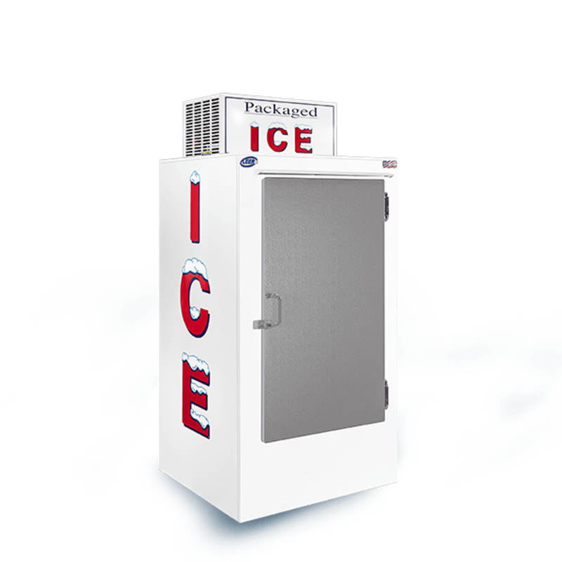 Leer L030UCSP 30 Cu. Ft. Outdoor Solid Door Ice Merchandiser - 36" Wide